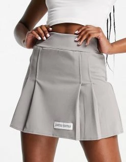 Promo 🥰 Public Desire Pleated Mini 👗 Skirt In Sage For Women 😉 -Outlet Women's Public Desire Store unnamed file 4181