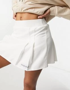 Coupon 🔔 Public Desire Pleated Mini 👗 Skirt In White For Women 😍