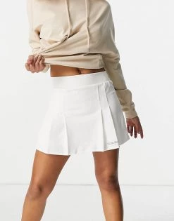 Coupon 🔔 Public Desire Pleated Mini 👗 Skirt In White For Women 😍 -Outlet Women's Public Desire Store unnamed file 4185