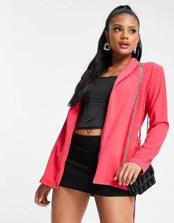 Flash Sale 🛒 Public Desire Belted Pink Blazer Co Ord In Pink For Women 🥰