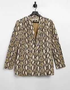 Buy 🌟 Public Desire Oversized Blazer In Snake Print For Women Multi 🌟