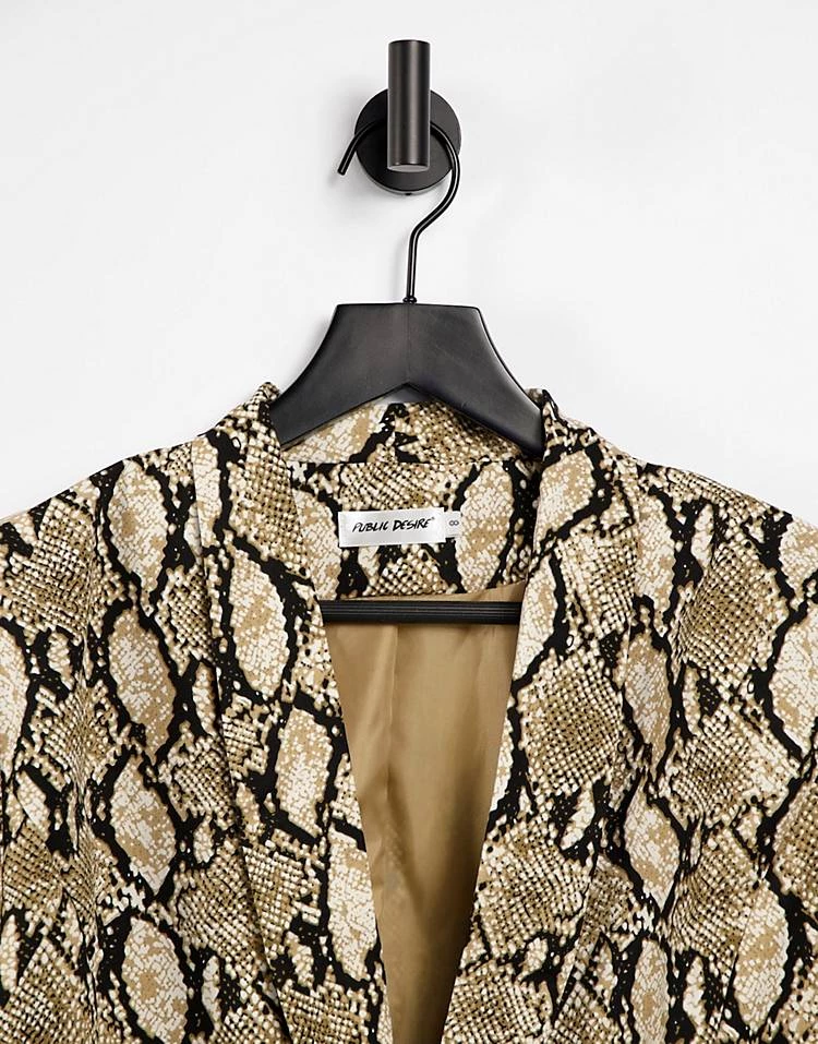 Buy 🌟 Public Desire Oversized Blazer In Snake Print For Women Multi 🌟 5 Buy 🌟 Public Desire Oversized Blazer In Snake Print For Women Multi 🌟 - Image 3