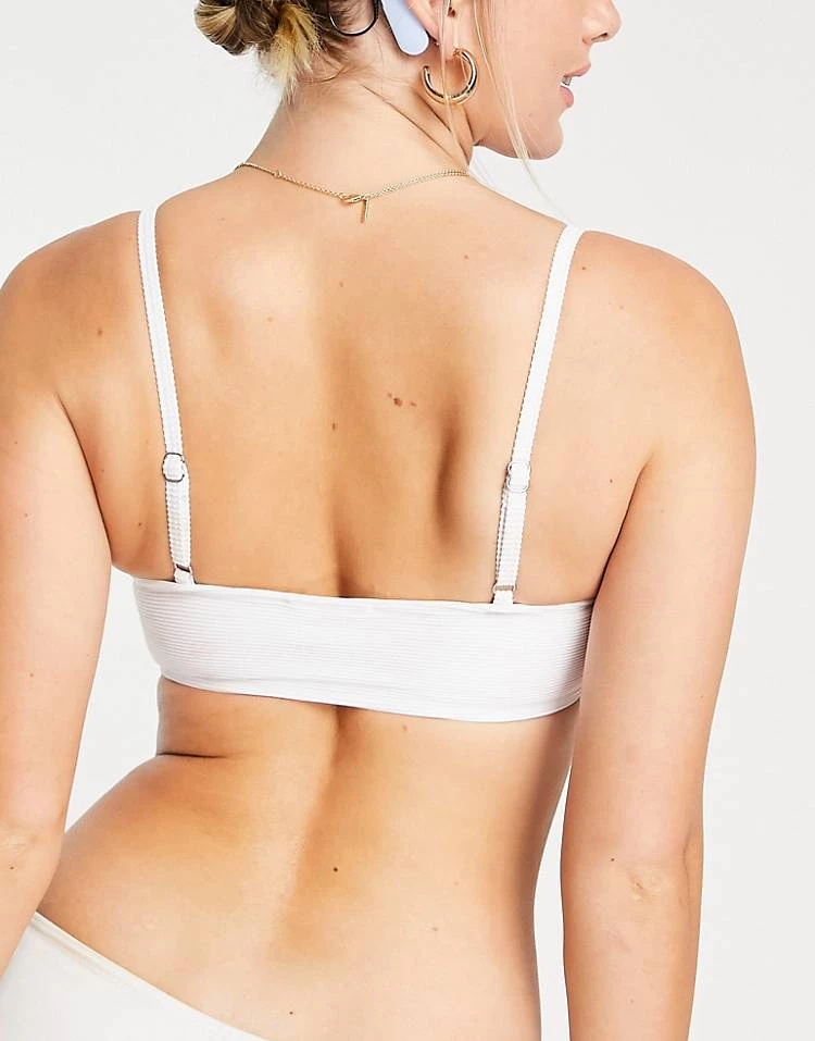 Cheapest π Public Desire Mix And Match Ribbed Cut Out Crop π Bikini Top In White For Women π₯ 4 Cheapest π Public Desire Mix And Match Ribbed Cut Out Crop π Bikini Top In White For Women π₯ - Image 2