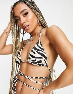 Outlet ๐ Public Desire Wrap ๐ Bikini In Tiger ๐