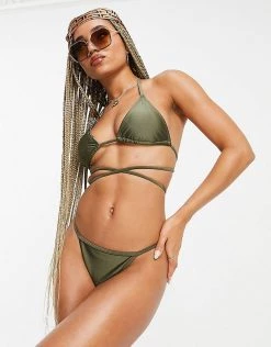 Best reviews of 🔔 Public Desire High Leg String 👙 Bikini Bottom In Olive Green For Women 🧨 -Outlet Women's Public Desire Store unnamed file 4477