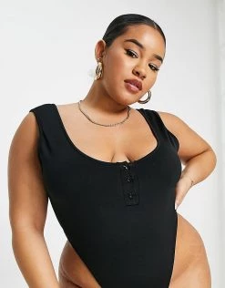 Cheapest 👏 Public Desire Curve Double Layer High Rise Button Front Bodysuit In Black For Women 😉 9 Cheapest 👏 Public Desire Curve Double Layer High Rise Button Front Bodysuit In Black For Women 😉 -Outlet Women's Public Desire Store unnamed file 4571