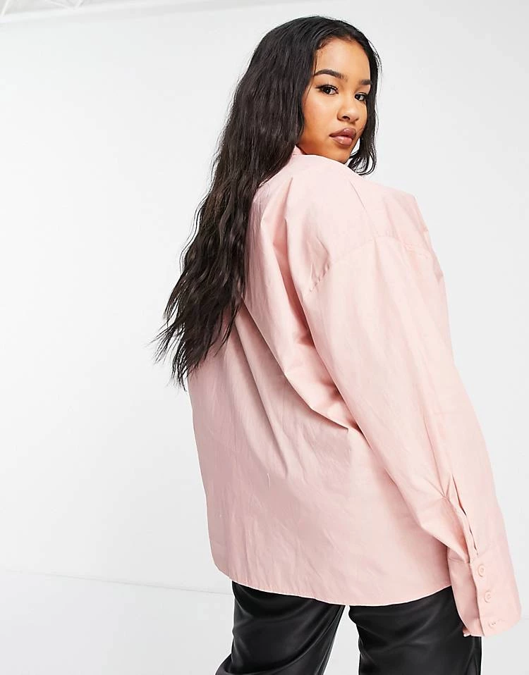 Best deal ๐ Public Desire Curve Oversized ๐ Shirt Pocket Detail Co Ord In Peach For Women โจ 4 Best deal ๐ Public Desire Curve Oversized ๐ Shirt Pocket Detail Co Ord In Peach For Women โจ - Image 2