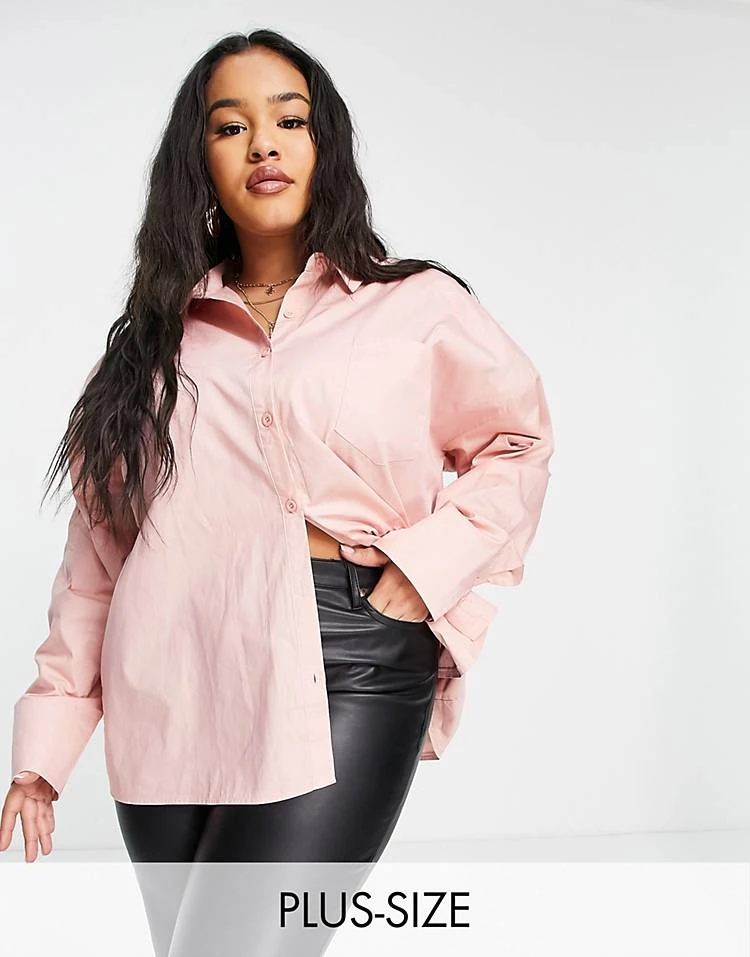 Best deal ๐ Public Desire Curve Oversized ๐ Shirt Pocket Detail Co Ord In Peach For Women โจ 7 Best deal ๐ Public Desire Curve Oversized ๐ Shirt Pocket Detail Co Ord In Peach For Women โจ - Image 5