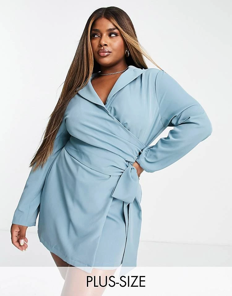 Top 10 โจ Public Desire Curve X Kenza Drape Detail Blazer ๐ Dress With Belt In Petrol For Women Blue โจ 7 Top 10 โจ Public Desire Curve X Kenza Drape Detail Blazer ๐ Dress With Belt In Petrol For Women Blue โจ - Image 5