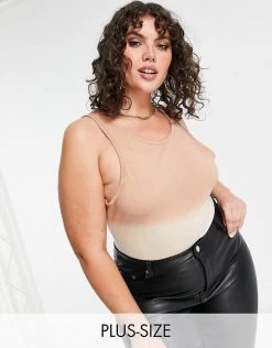 Cheap 😀 Public Desire Curve Race Body In Brown Dip Dye For Women Multi 🎉 -Outlet Women's Public Desire Store unnamed file 4762