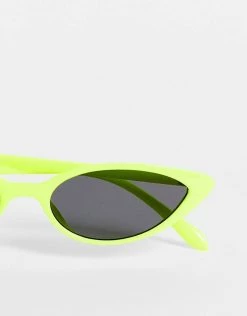 Promo 😀 Public Desire Cat Eye 👓 Sunglasses In Neon Yellow For Women 🔔 -Outlet Women's Public Desire Store unnamed file 48