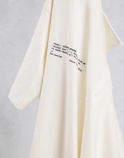 New ⌛ Public Desire Slogan Zip Detail Polo T-shirt Co Ord In Ecru For Women 🤩 -Outlet Women's Public Desire Store unnamed file 4804