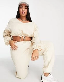 Best Pirce 🔥 Public Desire Curve X Amber Gill Off Shoulder Motif Crop Top In Butter For Women ✔️ -Outlet Women's Public Desire Store unnamed file 4810
