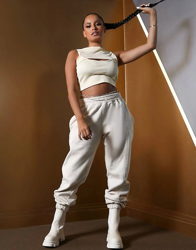 Cheapest 💯 Public Desire X Amber Gill Ribbed Cut Out Crop Top In Butter For Women ❤️ 6 Cheapest 💯 Public Desire X Amber Gill Ribbed Cut Out Crop Top In Butter For Women ❤️ - Image 4