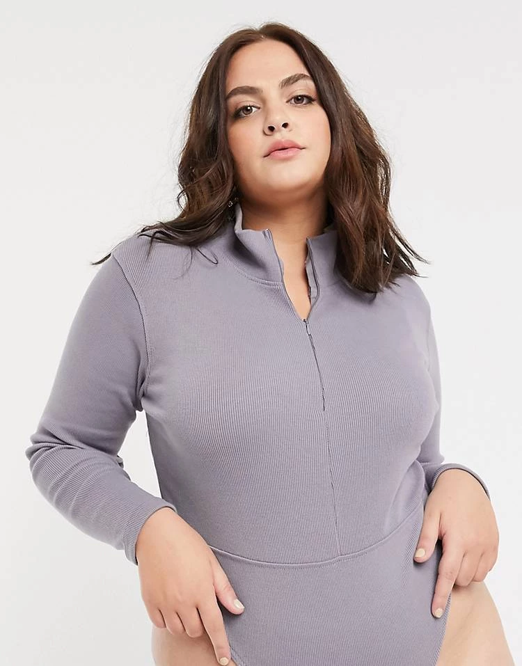 Brand new ๐งจ Public Desire Curve X Carms High Neck Body With Zip Front In Rib For Women Petrol Rib โญ 6 Brand new ๐งจ Public Desire Curve X Carms High Neck Body With Zip Front In Rib For Women Petrol Rib โญ - Image 4