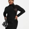 Best reviews of ❤️ Public Desire Curve Ruched Mini 👗 Dress In Black For Women 😀