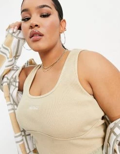 Flash Sale ⭐ Public Desire Curve Shrunken Structured Top In Beige For Women 🔔 -Outlet Women's Public Desire Store unnamed file 4864