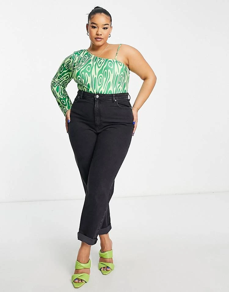 Promo โ๏ธ Public Desire Curve Double Layered High Rise Bodysuit In Green Swirl For Women ๐ 6 Promo โ๏ธ Public Desire Curve Double Layered High Rise Bodysuit In Green Swirl For Women ๐ - Image 4