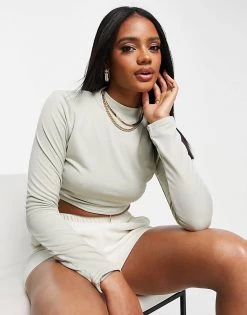 Outlet ๐ Public Desire Double Layer Slinky Long Slevee Crop Top In Fog For Women ๐ 11 Outlet ๐ Public Desire Double Layer Slinky Long Slevee Crop Top In Fog For Women ๐ -Outlet Women's Public Desire Store unnamed file 4991