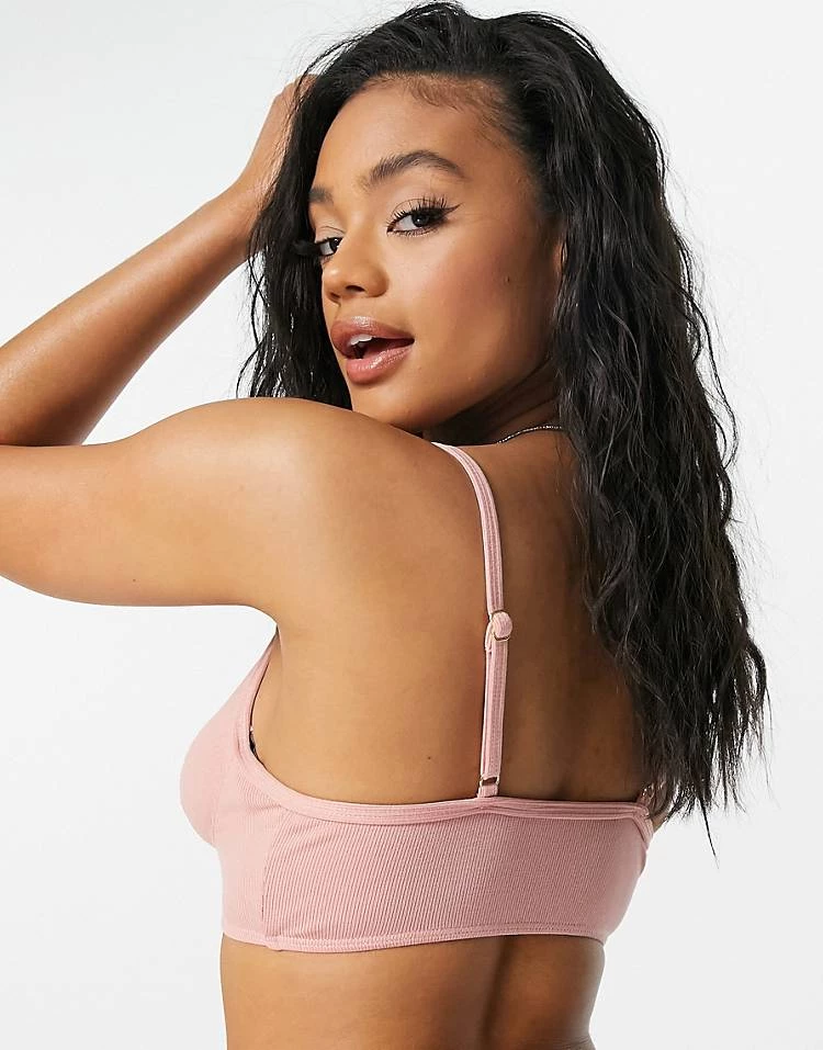 Hot Sale ๐คฉ Public Desire Ribbed Bralet Co Ord In Rose Gold For Women โ 4 Hot Sale ๐คฉ Public Desire Ribbed Bralet Co Ord In Rose Gold For Women โ - Image 2