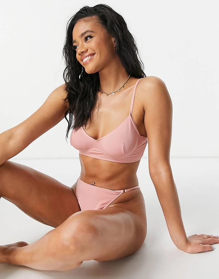 Hot Sale ๐คฉ Public Desire Ribbed Bralet Co Ord In Rose Gold For Women โ 6 Hot Sale ๐คฉ Public Desire Ribbed Bralet Co Ord In Rose Gold For Women โ - Image 4