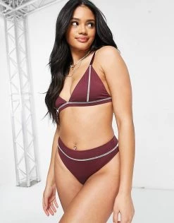 Deals 🥰 Public Desire High Waist Thong With Exposed Seams For Women Chocolate 🎁 -Outlet Women's Public Desire Store unnamed file 5085