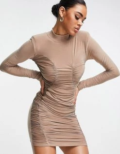 Cheap โญ Public Desire Double Layer Contoured Ruched Bodycon Mini ๐ Dress In Brown For Women โ 9 Cheap โญ Public Desire Double Layer Contoured Ruched Bodycon Mini ๐ Dress In Brown For Women โ -Outlet Women's Public Desire Store unnamed file 537