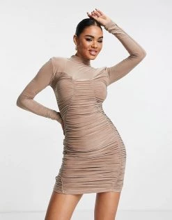 Cheap โญ Public Desire Double Layer Contoured Ruched Bodycon Mini ๐ Dress In Brown For Women โ 11 Cheap โญ Public Desire Double Layer Contoured Ruched Bodycon Mini ๐ Dress In Brown For Women โ -Outlet Women's Public Desire Store unnamed file 539