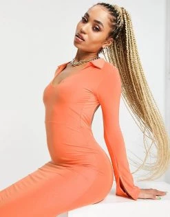 Flash Sale ๐ Public Desire Collar Midi ๐ Dress With Open Back In Orange For Women ๐ 9 Flash Sale ๐ Public Desire Collar Midi ๐ Dress With Open Back In Orange For Women ๐ -Outlet Women's Public Desire Store unnamed file 562