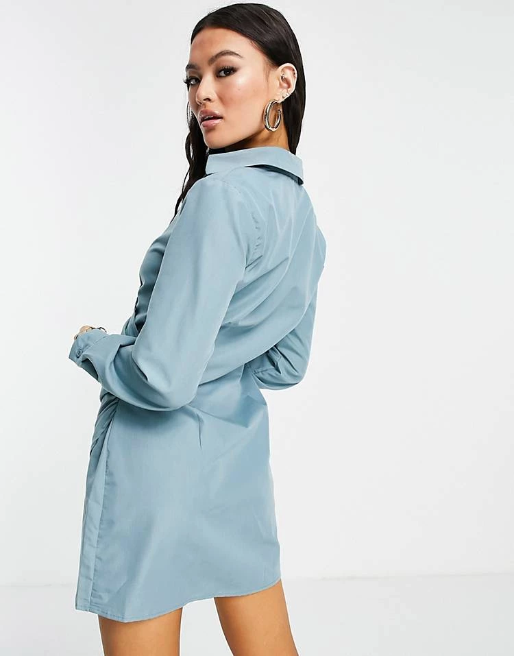 Discount โญ Public Desire Plunge Front Wrap ๐ Shirt ๐ Dress In Sage For Women Pistachio ๐ 4 Discount โญ Public Desire Plunge Front Wrap ๐ Shirt ๐ Dress In Sage For Women Pistachio ๐ - Image 2