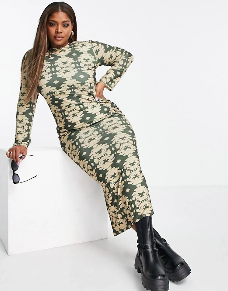 Best Pirce ๐ Public Desire Curve Open Back Maxi ๐ Dress In Green For Women Multi ๐ฅ 5 Best Pirce ๐ Public Desire Curve Open Back Maxi ๐ Dress In Green For Women Multi ๐ฅ - Image 3