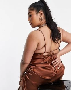 Best deal 🎁 Public Desire Curve X Amber Gill Satin Strappy Cami Midi 👗 Dress With Ruched Side Detail In Chocolate For Women 🤩 9 Best deal 🎁 Public Desire Curve X Amber Gill Satin Strappy Cami Midi 👗 Dress With Ruched Side Detail In Chocolate For Women 🤩 -Outlet Women's Public Desire Store unnamed file 652