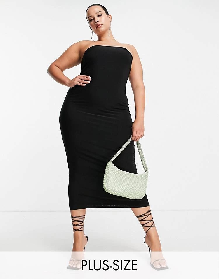 Flash Sale β Public Desire Curve Bandeau Midi π Dress In Black For Women π 3 Flash Sale β Public Desire Curve Bandeau Midi π Dress In Black For Women π