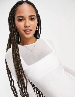 New 👏 Public Desire Mesh Mini Beach 👗 Dress In White For Women ❤️ -Outlet Women's Public Desire Store unnamed file 692