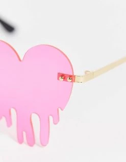 Promo ✔️ Public Desire Melting Heart 👓 Sunglasses In Neon Pink For Women 👍 -Outlet Women's Public Desire Store unnamed file 7
