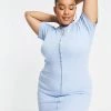 Cheap ⭐ Public Desire Curve Seam Detail Mini 👗 Dress In Blue For Women ⌛ -Outlet Women's Public Desire Store unnamed file 745