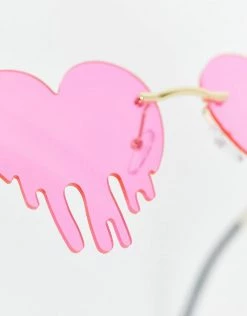 Promo ✔️ Public Desire Melting Heart 👓 Sunglasses In Neon Pink For Women 👍 -Outlet Women's Public Desire Store unnamed file 8