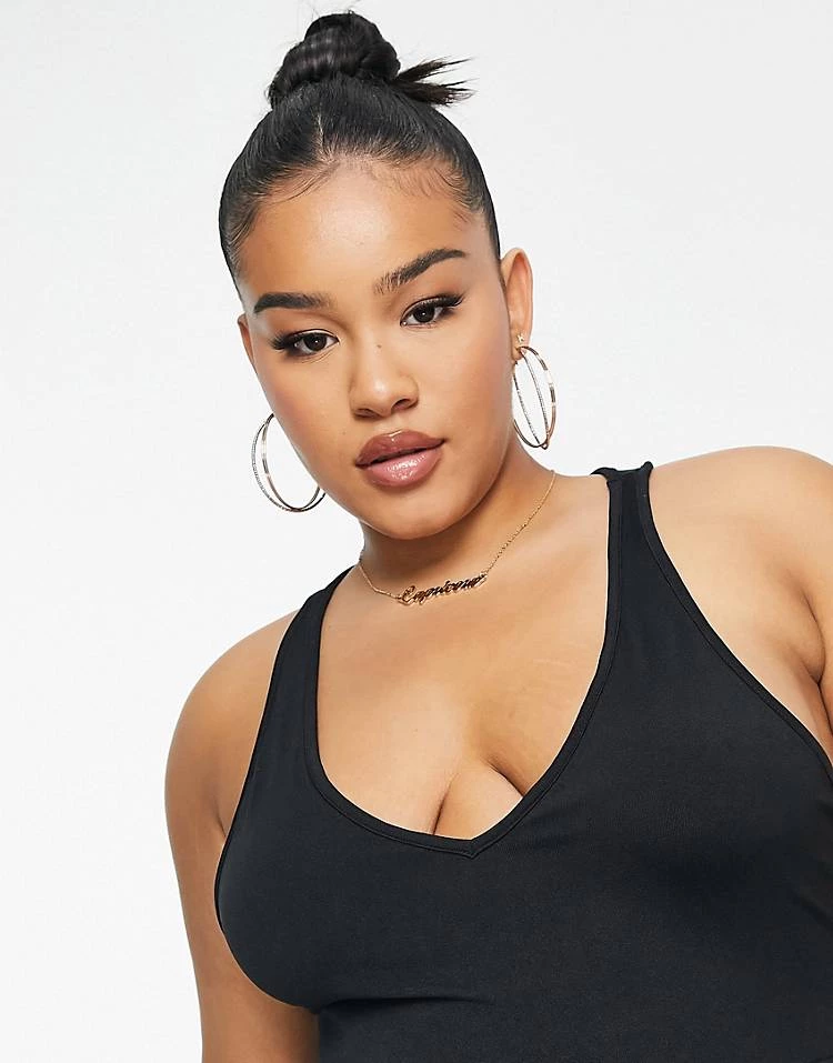 Coupon 🔥 Public Desire Curve Double Layer Slinky Racerback Maxi 👗 Dress In Black For Women ⭐ 6 Coupon 🔥 Public Desire Curve Double Layer Slinky Racerback Maxi 👗 Dress In Black For Women ⭐ - Image 4