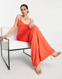 Brand new 🌟 Public Desire Double Layer Slinky Cami Fishtail Maxi 👗 Dress In Red For Women ⭐ -Outlet Women's Public Desire Store unnamed file 923