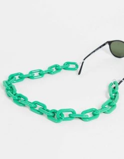 Flash Sale ๐ฅฐ Public Desire Oversized Chunky Glasses Chain In Green For Unisex ๐